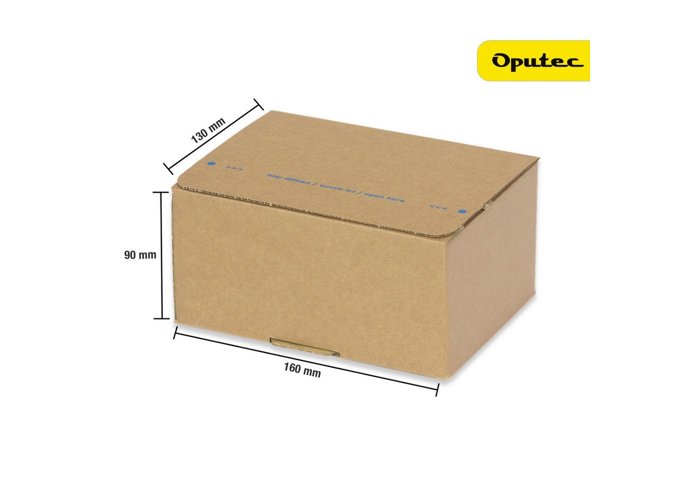 Oputec Versandkarton 20x Automatikkarton AK-15E Blitzboden selbstklebend 161x131x73 mm Bild 2