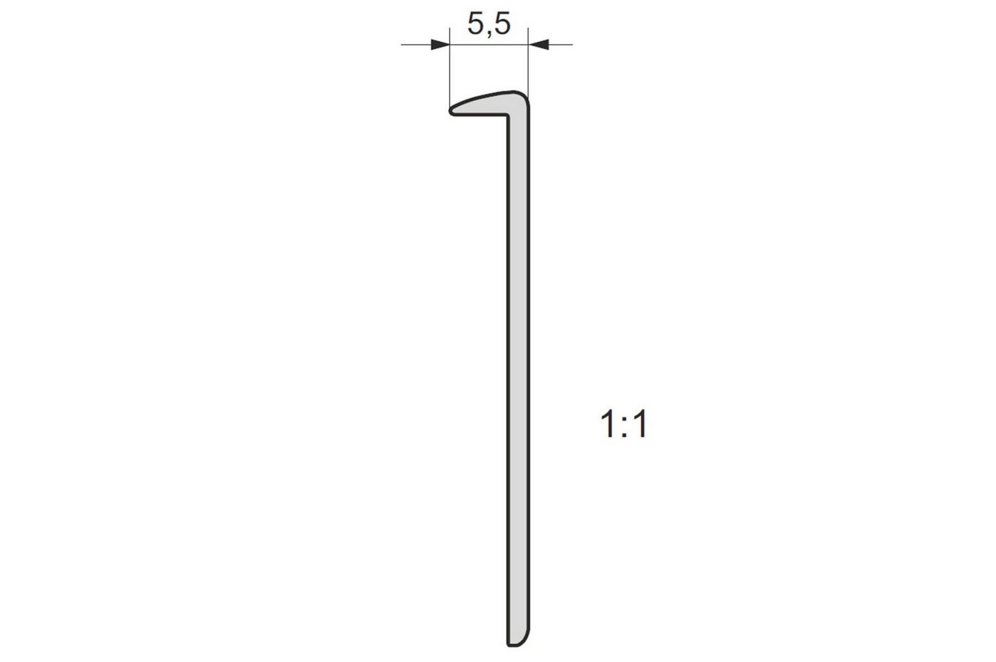 IHC Arbeitsplatte 38mm 650mm Endleiste Winkelleiste Seiteleiste Arbeitsplatte Aluminium Bild 3