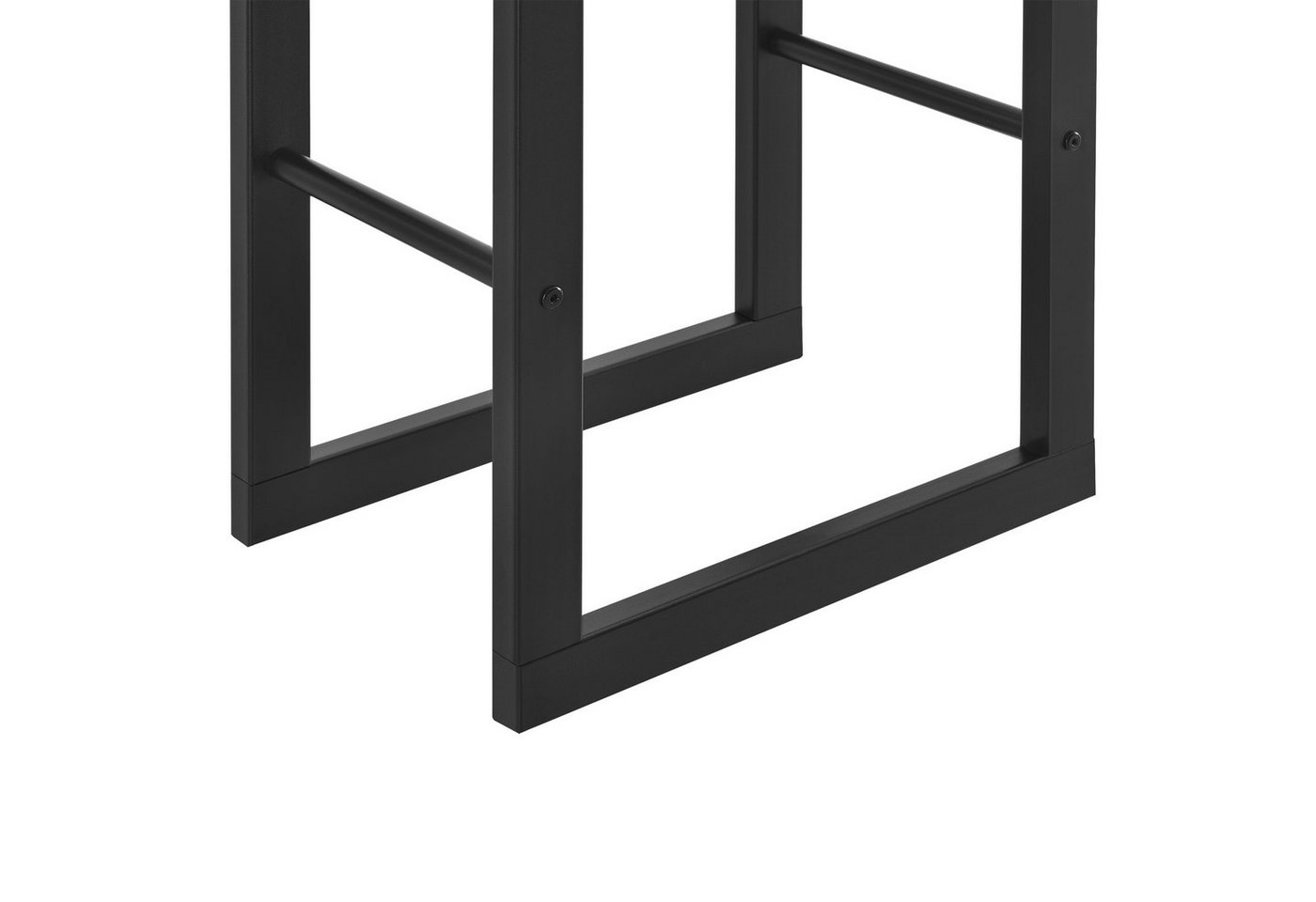 en.casa Kaminholzregal, BxTxH:80x25x100 cm, »Kasan« Brennholzhalter 80x100x25cm Stahl Schwarz Bild 4