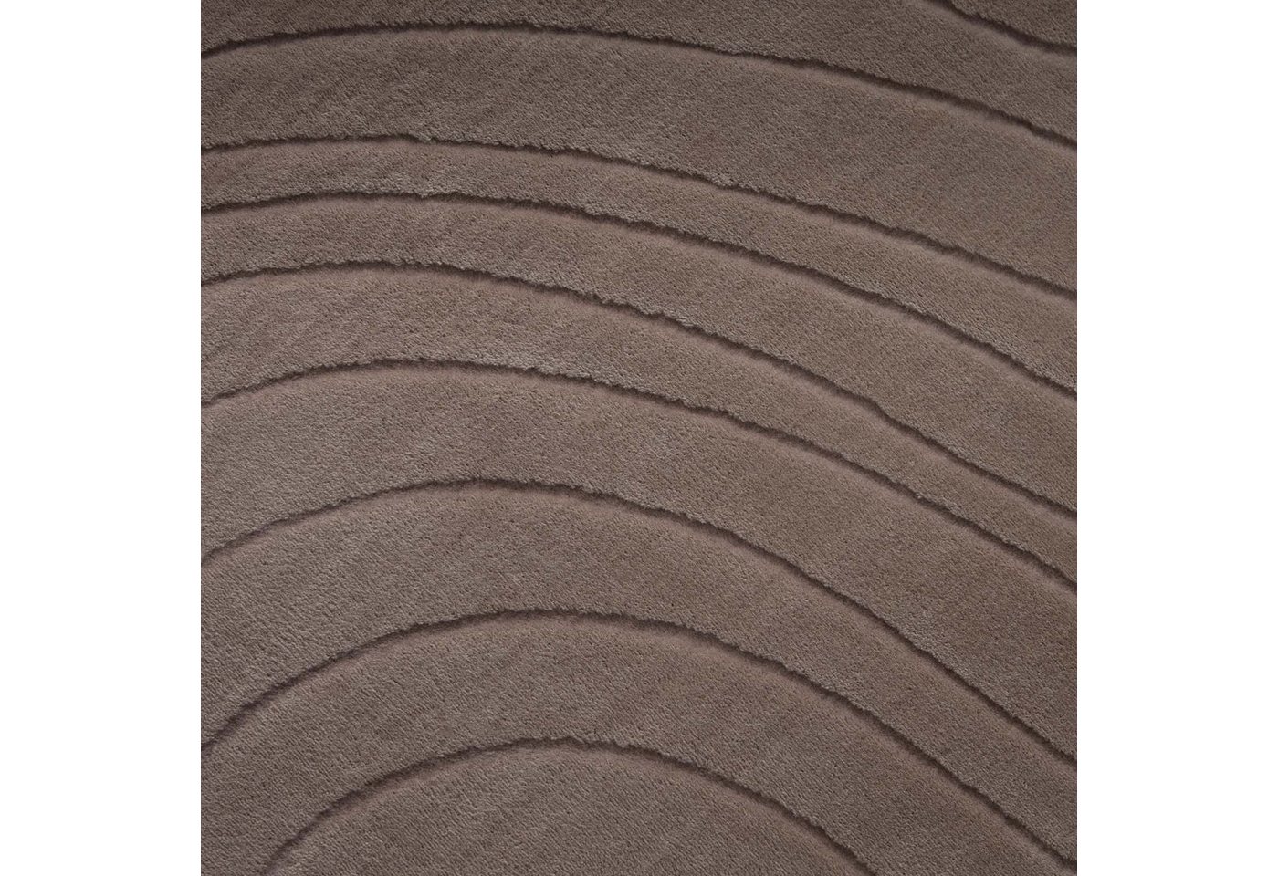 TaraCarpet Teppich TaraCarpet Homestyle 397 Organic, rechteckig, Höhe: 10 mm, Organic hoch-tief weich waschbar taupe 60x120 Bild 2