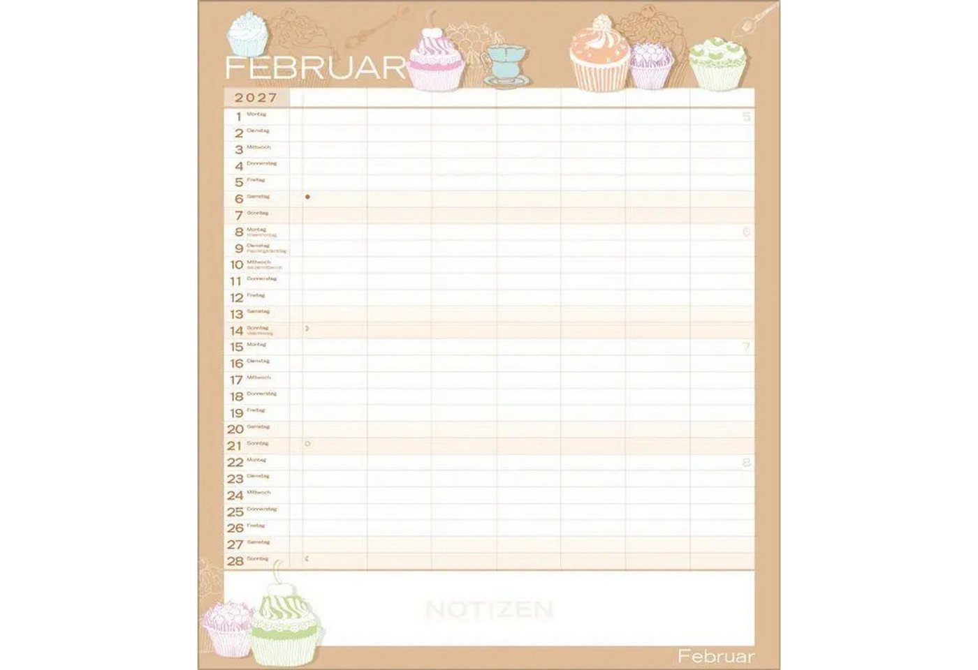 Korsch Verlag Wandkalender Multiplaner - Colour your time 2027 Bild 2