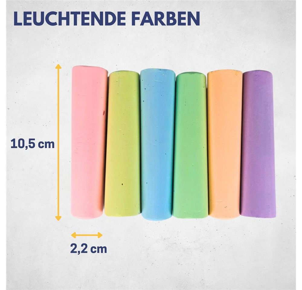 Best Sporting Malkreide Straßenmalkreide in leuchtenden Farben für draußen, Wasserlöslich, leicht entfernbar, leuchtende Farben, handlich Bild 3