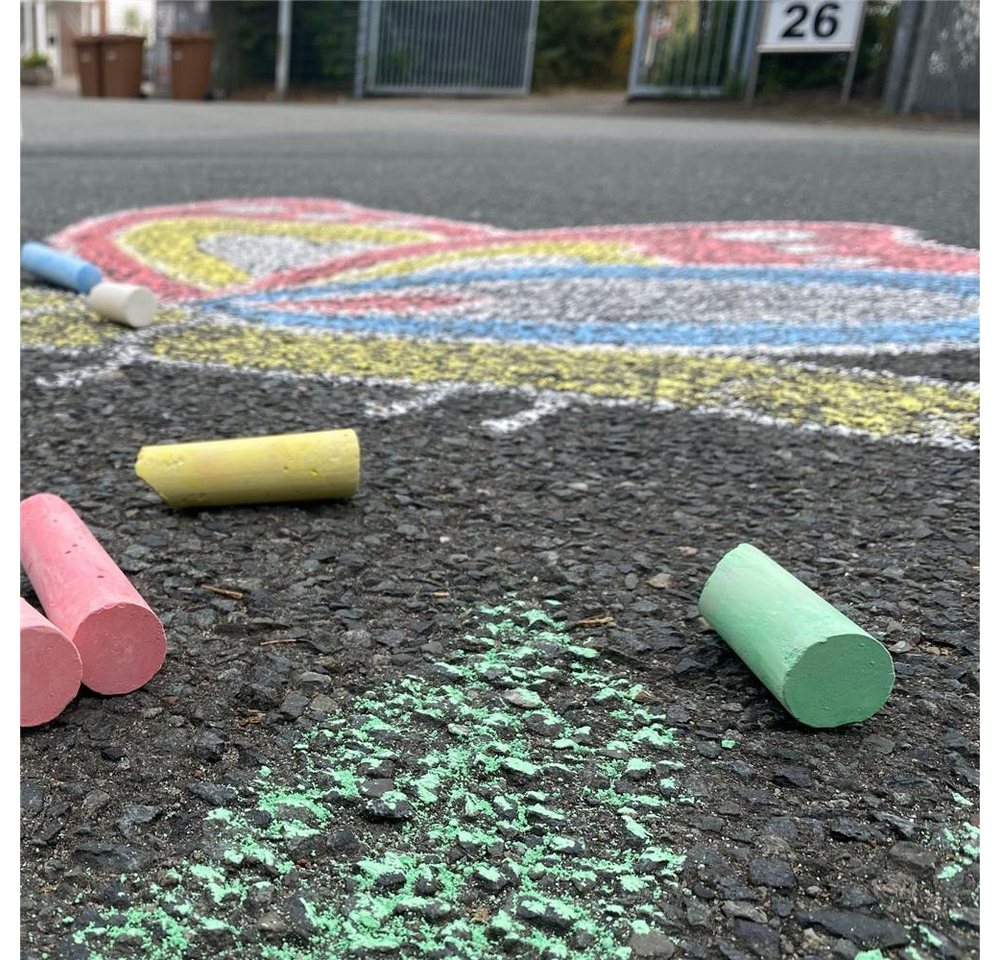 Best Sporting Malkreide Straßenmalkreide in leuchtenden Farben für draußen, Wasserlöslich, leicht entfernbar, leuchtende Farben, handlich Bild 5
