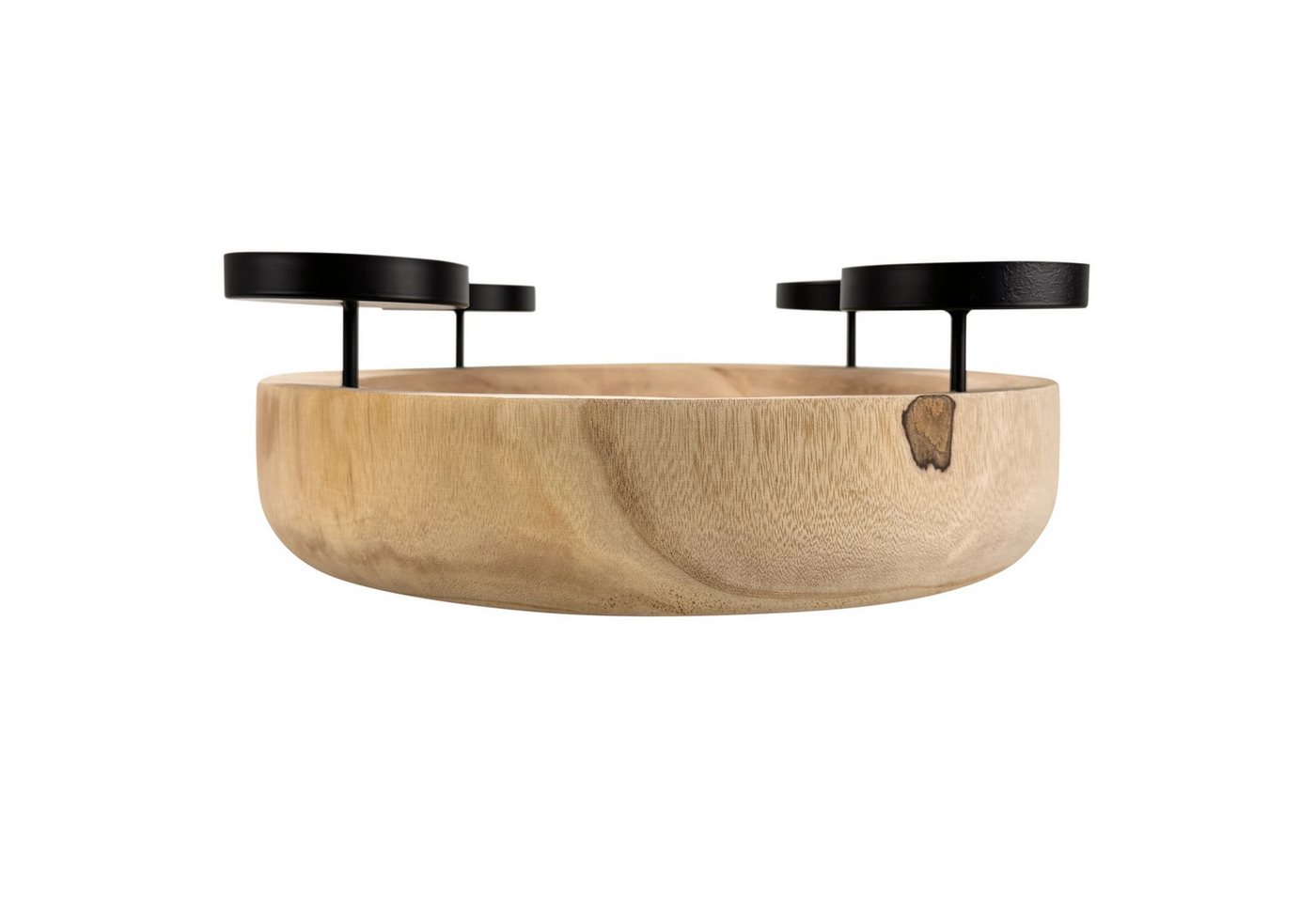 Online-Fuchs Adventskranz für 4 Stumpenkerzen - große Schale aus Paulownia Holz - Weihnachtsdeko, verbindet einen natürlichen Look mit vielen Gestaltungsmöglichkeiten Bild 5