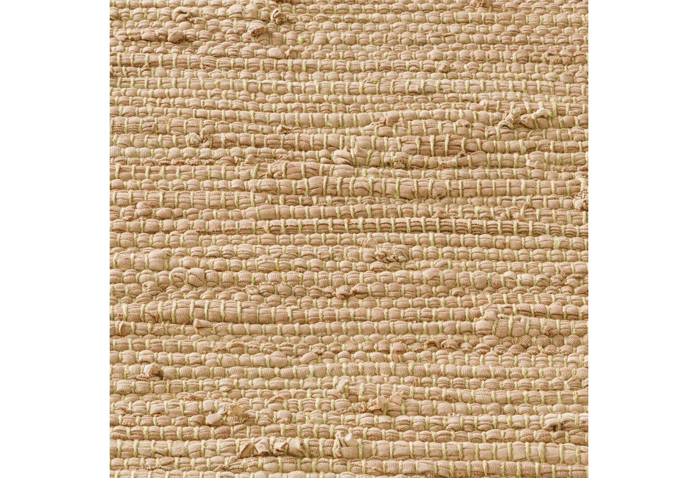 TaCa Home Teppich Handweb Flicken-Teppich Fleckerl, rechteckig, Höhe: 5 mm, Beige - 70 x 140 cm Bild 3