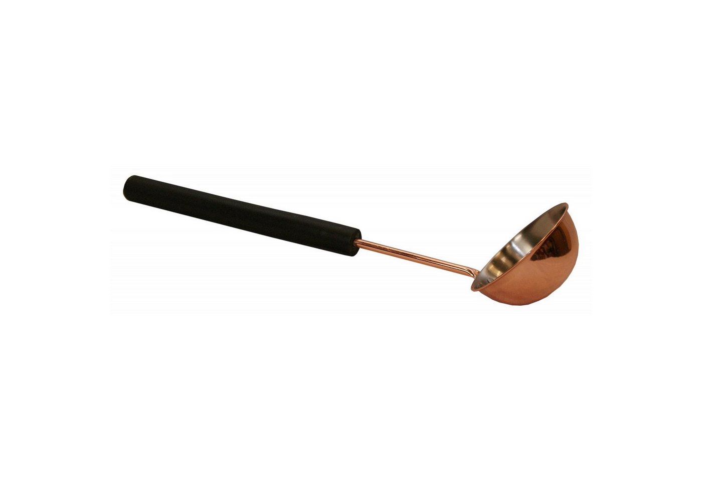 Nikkarien Saunia Aufgusskübel Nikkarien Saunakelle Edelstahl Kupfer Ø 11 cm schwarzer Holzgriff