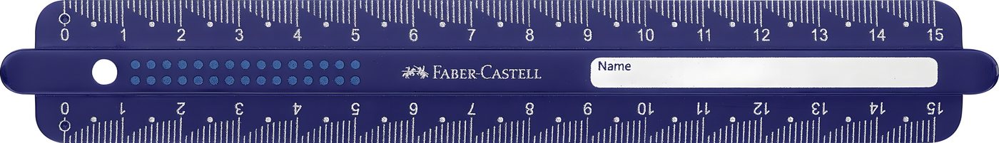 Faber-Castell Zeichenlineal Faber Castell Lineal 15 cm bruchsicher Dots