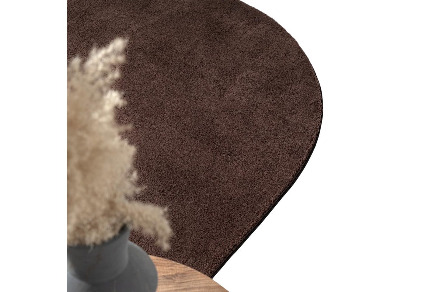 Carpetia Teppich Design Teppich Shape in eleganter Freiform weich Braun, rechteckig, Höhe: 19 mm