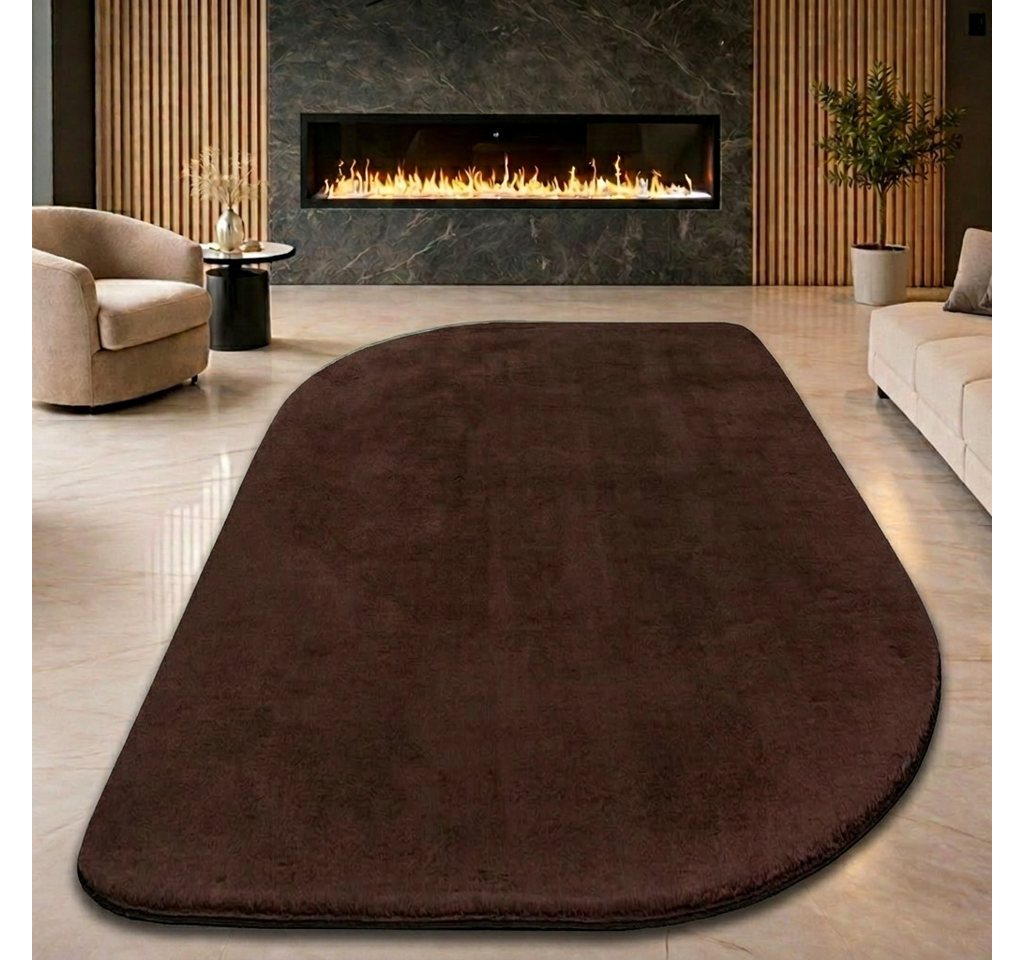 Carpetia Teppich Design Teppich Shape in eleganter Freiform weich Braun, rechteckig, Höhe: 19 mm Bild 5