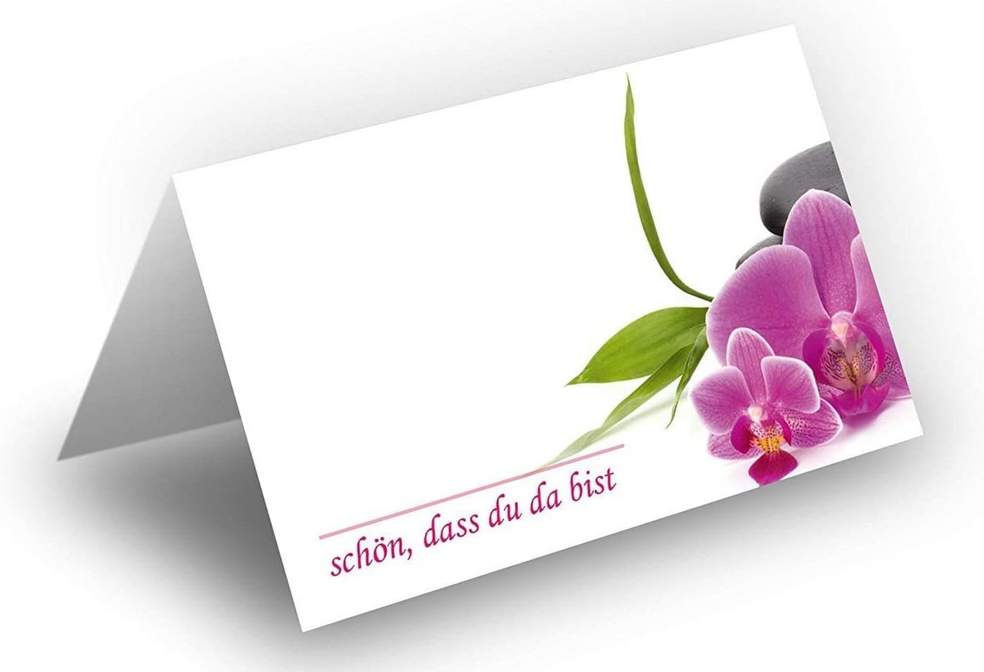 Briefumschläge24Plus Papierdekoration Papierdekoration Platzkarte Rosen Rot 50 Stück, Papier UV-Lack glänzend Bild 3