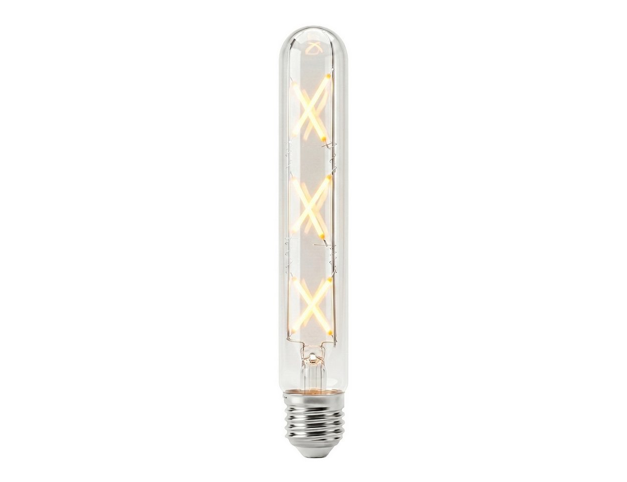 hofstein LED-Leuchtmittel 2er Set Glühbirne Warmweiß dimmbar 5 Watt, 2700 Kelvin, 500 Lumen, Röhre Vintage, Filament, Klar