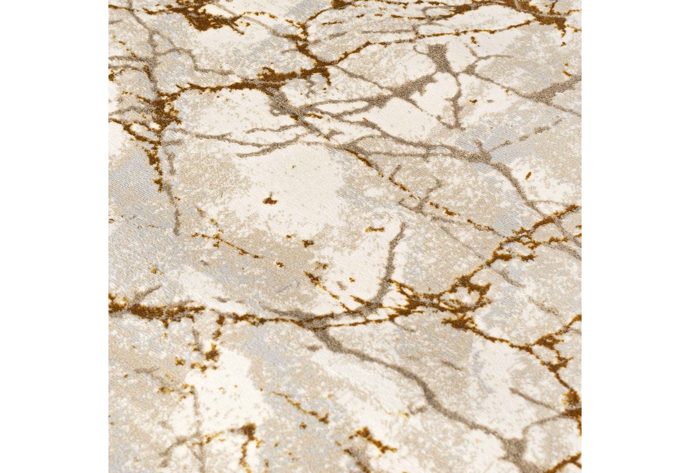 Mazovia Läufer Läufer Glamour Abstrakt Braun Grau Flur, Schlafzimmer, Diele, 70 x 100 cm, Fußbodenheizung Bild 3