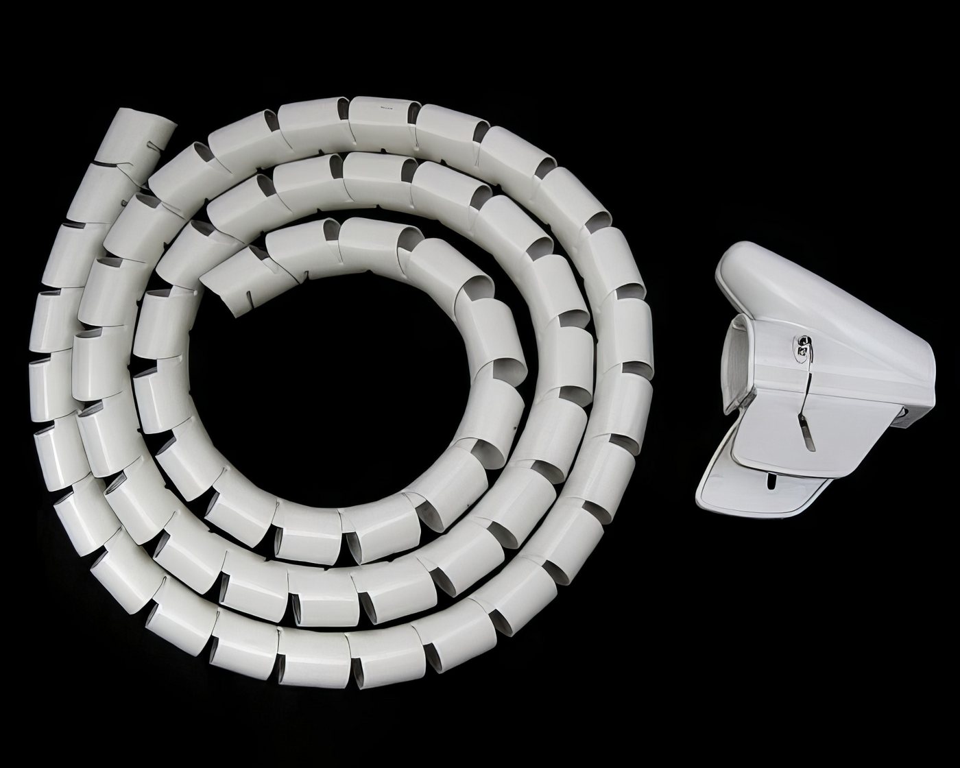 Yudu Kabelbinder Kabelbündel Kabelschlauch 1,53 m lang Ø 2 cm grau