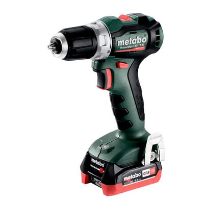 Akku-Bohrschrauber PowerMaxx BS 12 BL (601044800) metaBOX 118, 12V 2x4Ah LiHD + ASC 55