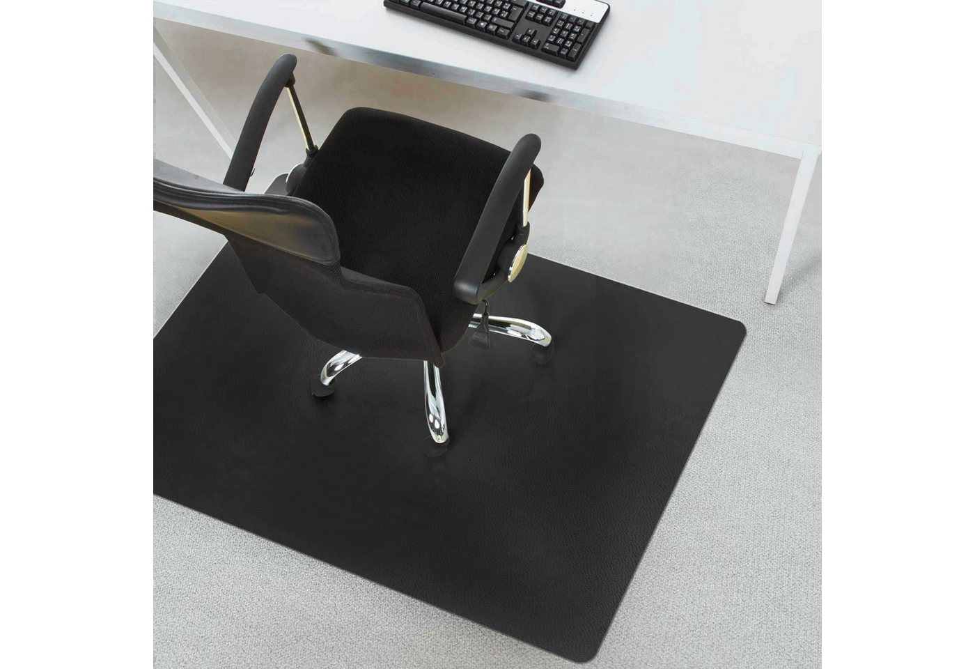 Floordirekt Bodenschutzmatte für Hartböden, Schwarz Bild 3