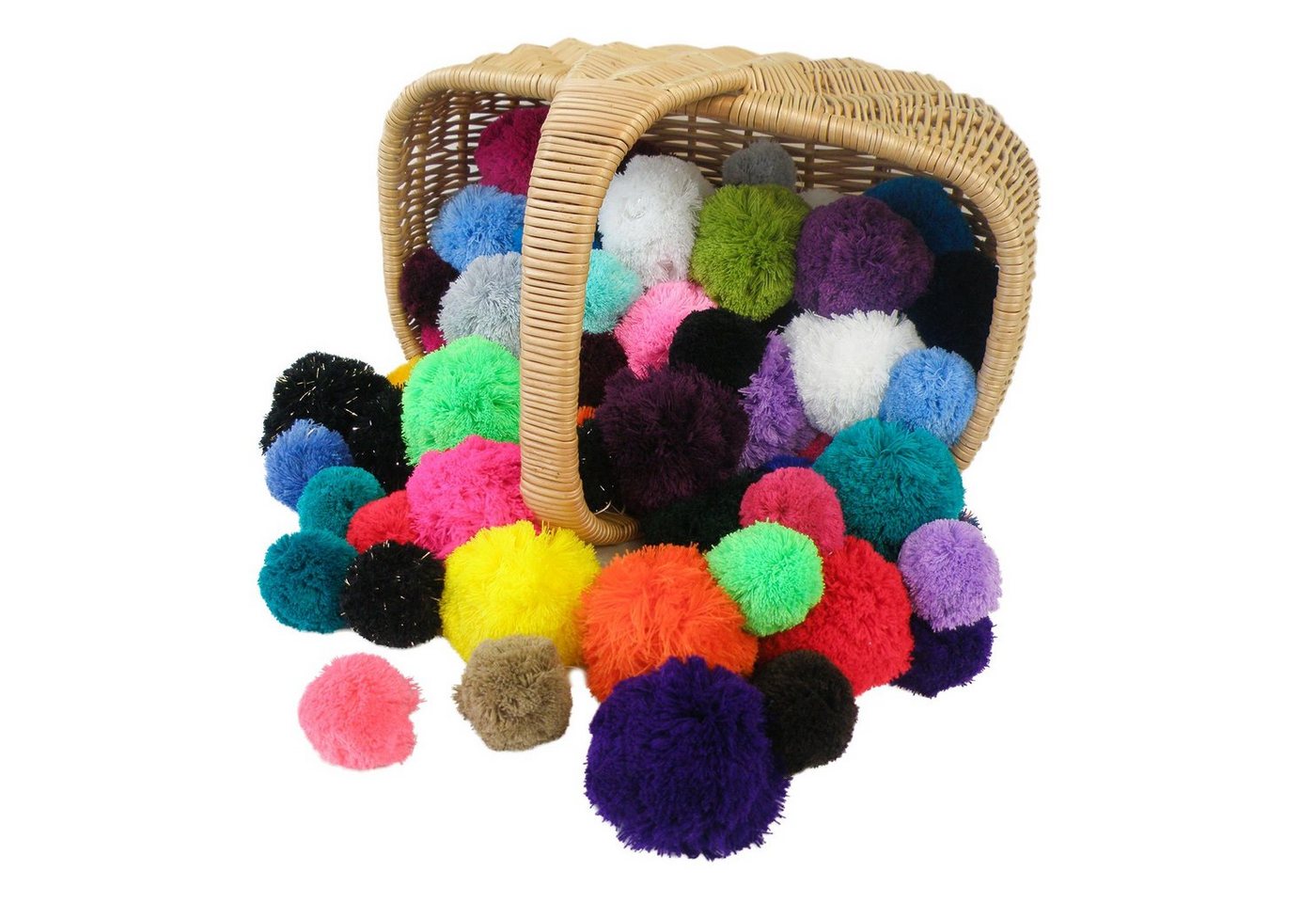 maDDma Pompon 2 Bommeln / Wollbommeln / Pompons, rosa Bild 3