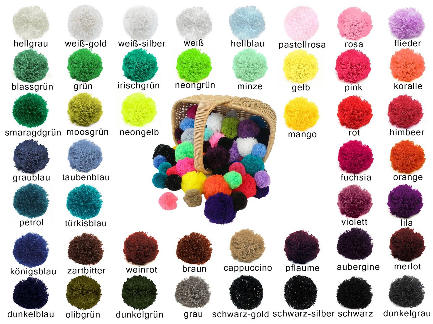 maDDma Pompon 2 Bommeln / Wollbommeln / Pompons, rosa Bild 5