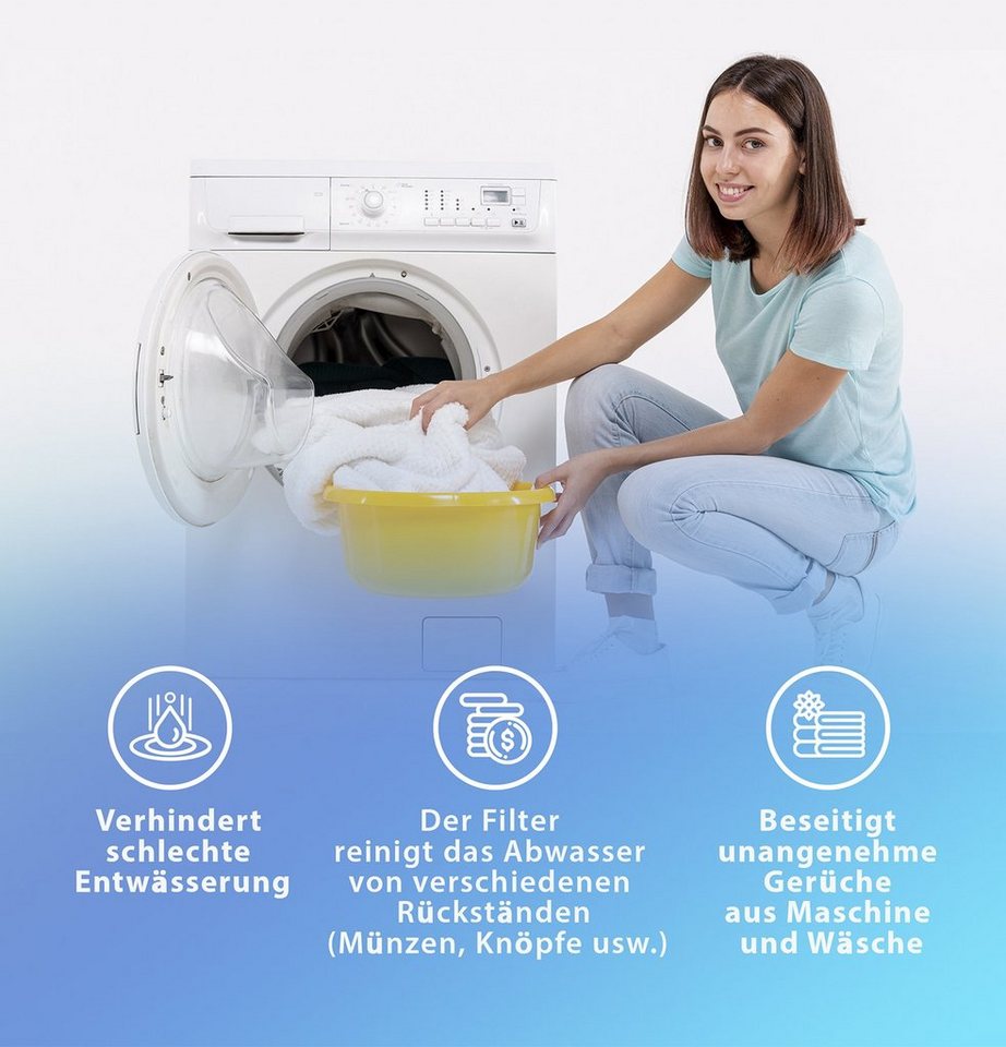 VIOKS Ersatzfilter Flusensieb Ersatz für Whirlpool 481248058385 C00312342, für Waschmaschine