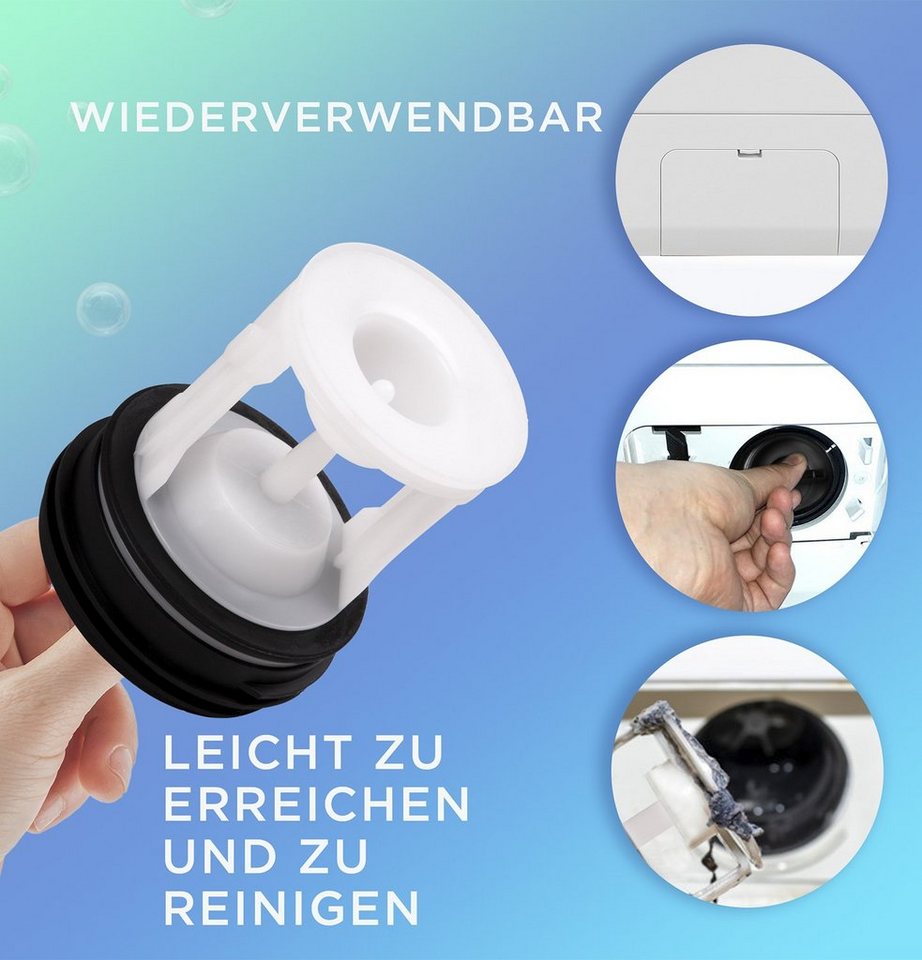 VIOKS Ersatzfilter Flusensieb Ersatz für Whirlpool 481248058385 C00312342, für Waschmaschine Bild 4