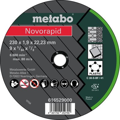 Trennscheibe Novorapid 230 x 1,9 x 22,2mm Universal, gerade Ausführung
