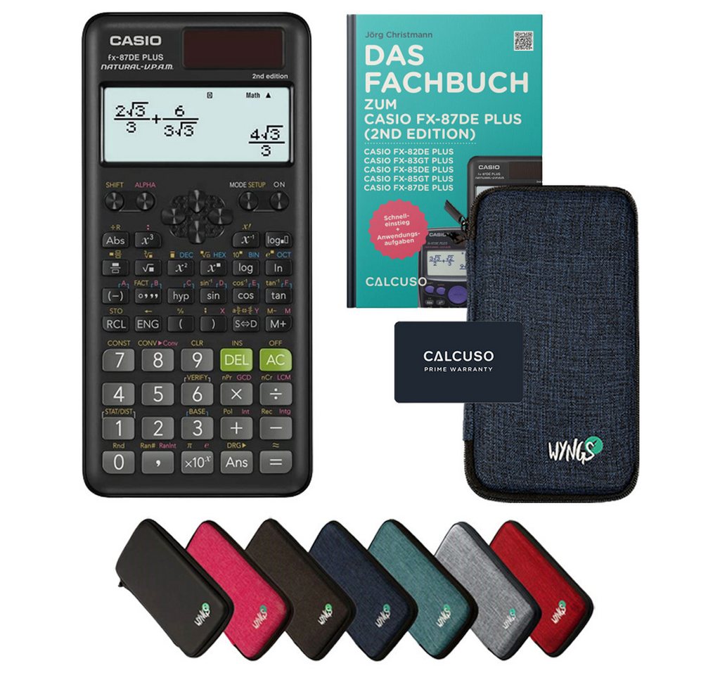 CASIO Taschenrechner fx-87DE Plus 2 inkl. Schutztasche Blau & Fachbuch (48 S., DINA5) Bild 3