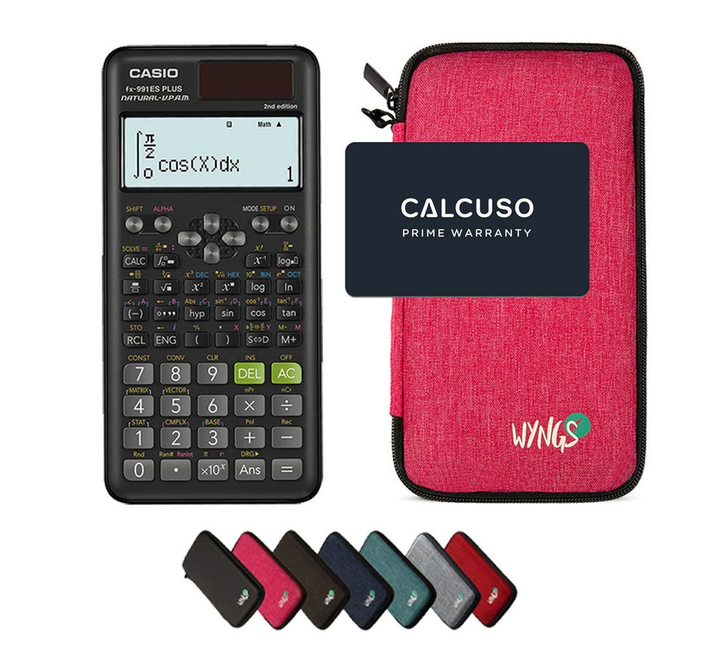 CASIO Taschenrechner fx-991ES Plus 2nd edition inkl. WYNGS Schutztasche Pink Bild 5