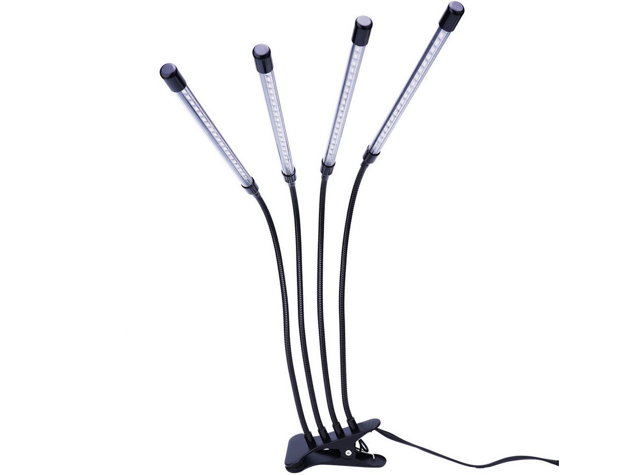 Casativo Pflanzenlampe 4-Armig LED Pflanzenlampe 14W Vollspektrum Wachstumslampe Growlight, LED fest integriert (Vollspektrum-LEDs), Timer & Dimmer/3 Leuchtmodi/360° Schwanenhals/IP44 Bild 4