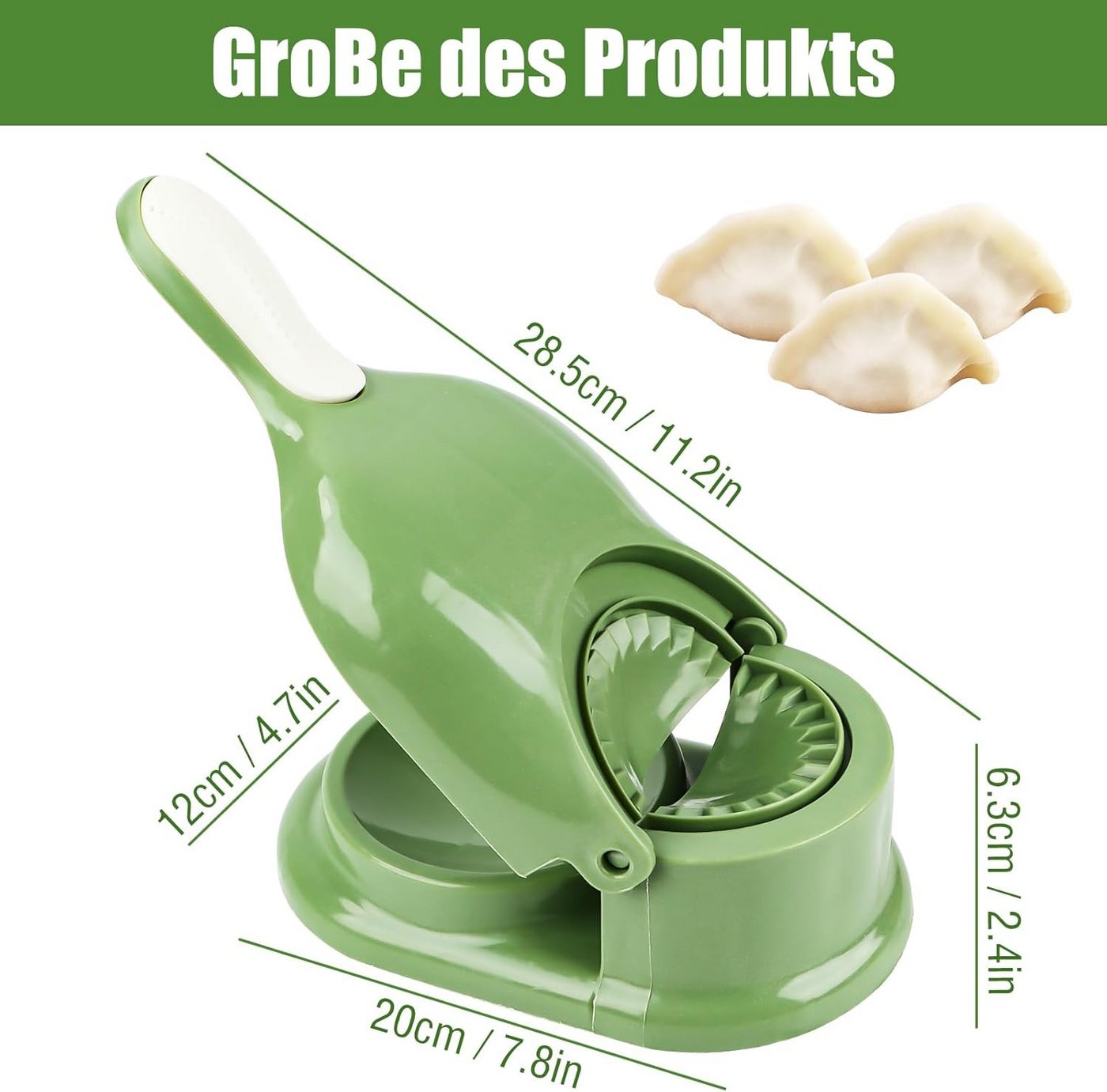 FELIXLEO Nudelmaschine 2in1 Dumpling Maker Teigtaschenformer Ravioli Former Manuell