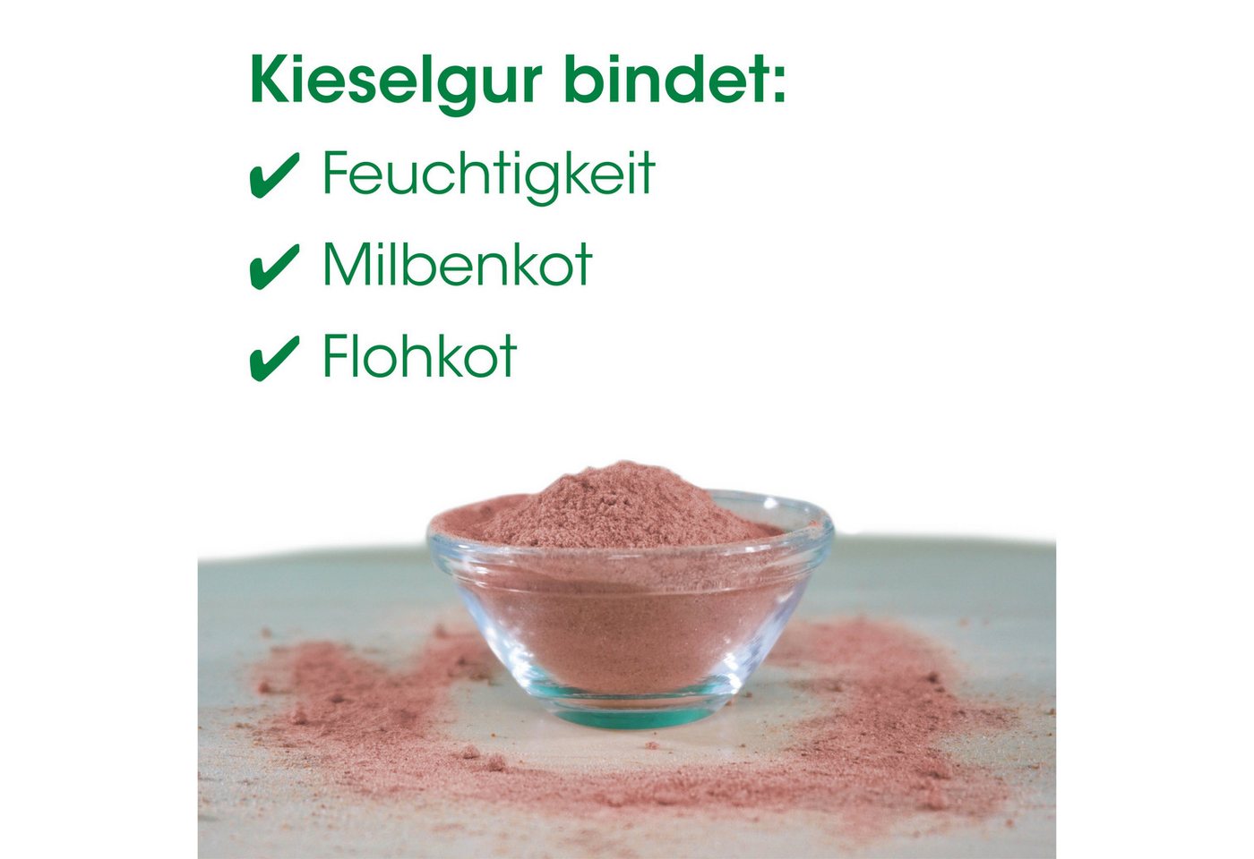 cdVet Milbenspray Kieselgur, 50 g, Kieselgur kann nicht überdosiert werden.