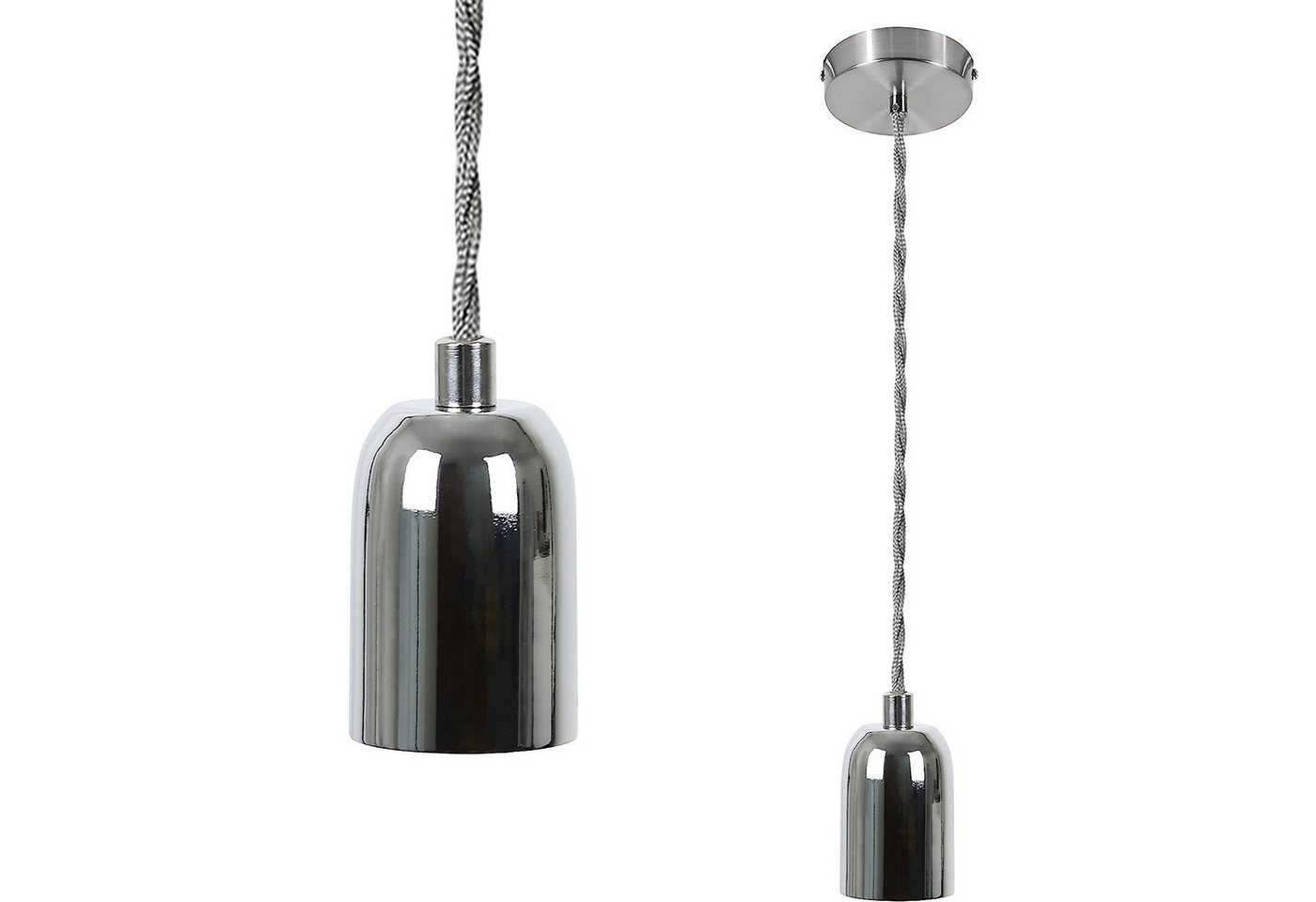 ZMH Hängeleuchte Retro E27 mit 1.3M Kabel Lampenaufhängung Baldachin für Esszimmer Bar, Auegnschutz, ohne Leuchtmittel, Industrial Pendleuchte mit Baldachin Deckenbefestigung Bild 3
