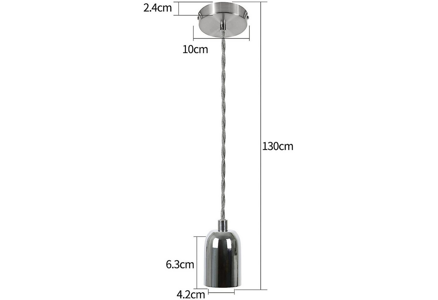 ZMH Hängeleuchte Retro E27 mit 1.3M Kabel Lampenaufhängung Baldachin für Esszimmer Bar, Auegnschutz, ohne Leuchtmittel, Industrial Pendleuchte mit Baldachin Deckenbefestigung Bild 5