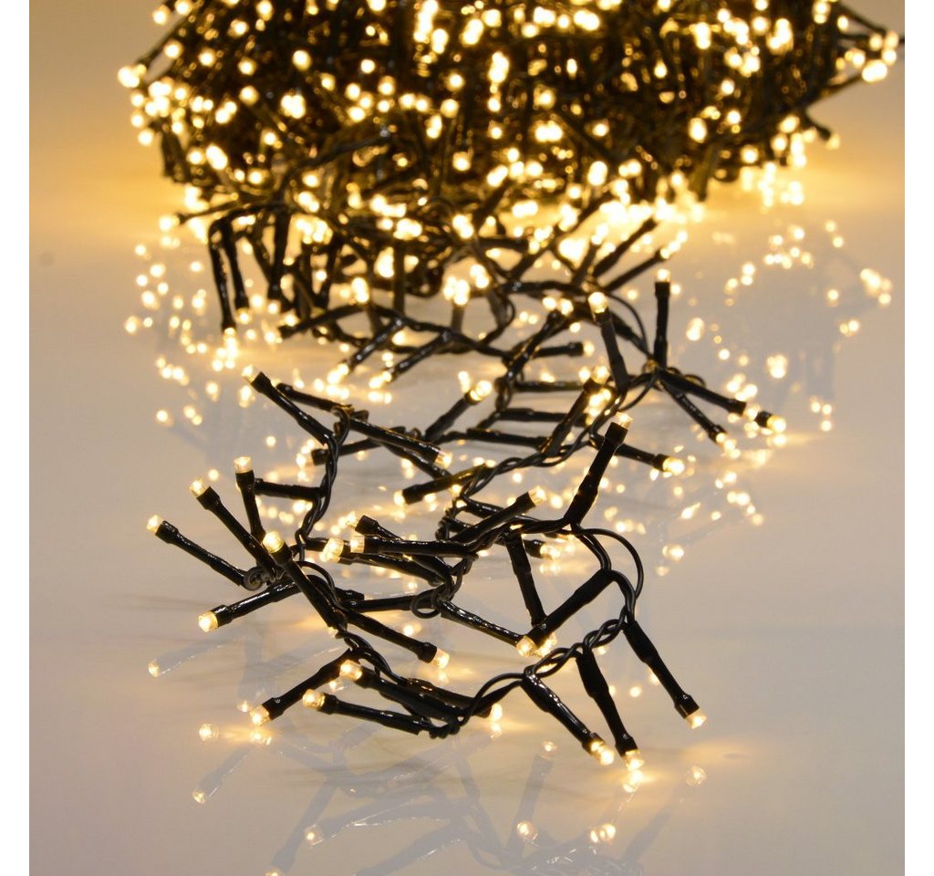 INtrenDU LED-Lichterkette Lichterkette warmeiß 560LED 11m, mit itegriertem Timer, Beleuchtungsprogrammen und Memoryfunktion Bild 3