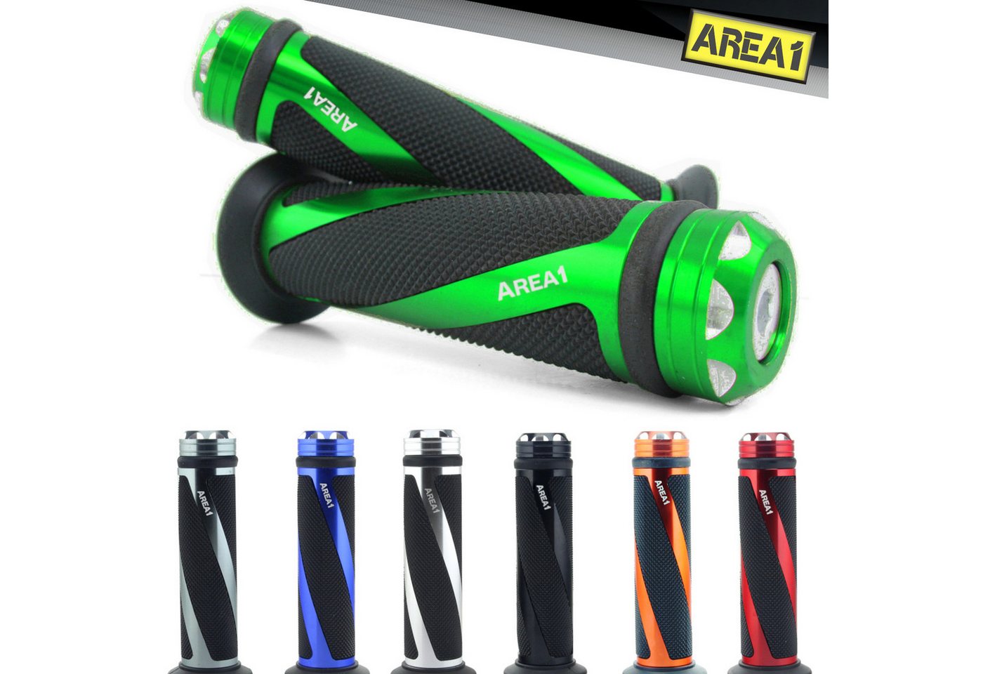Area1 Griff Lenkergriffe für Motorrad Motorroller - 2 Stück 1x 22mm + 1x 24-25mm Bild 2