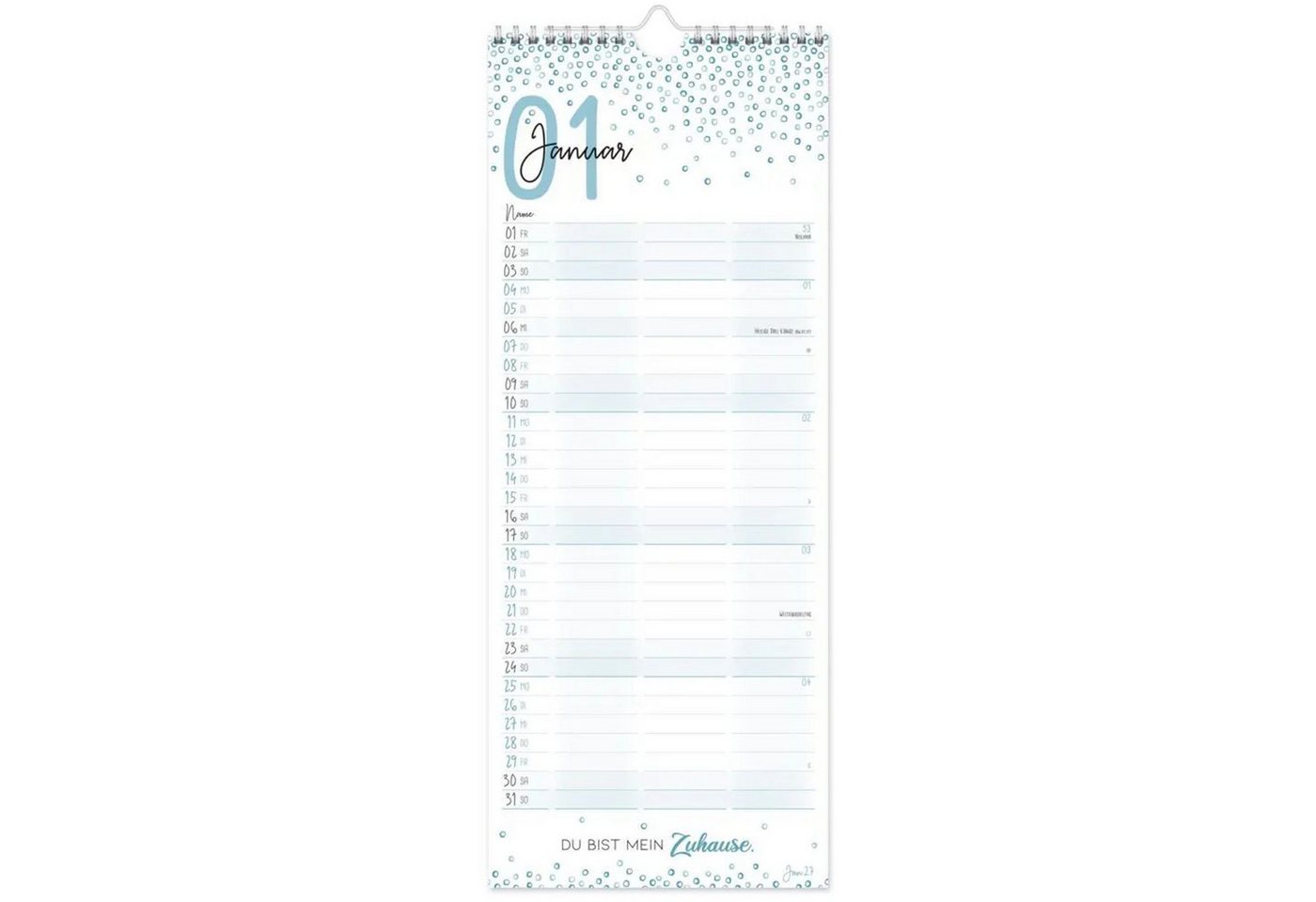 Häfft Wandkalender Du + Ich Kalender für uns Zwei 2027 Bild 2