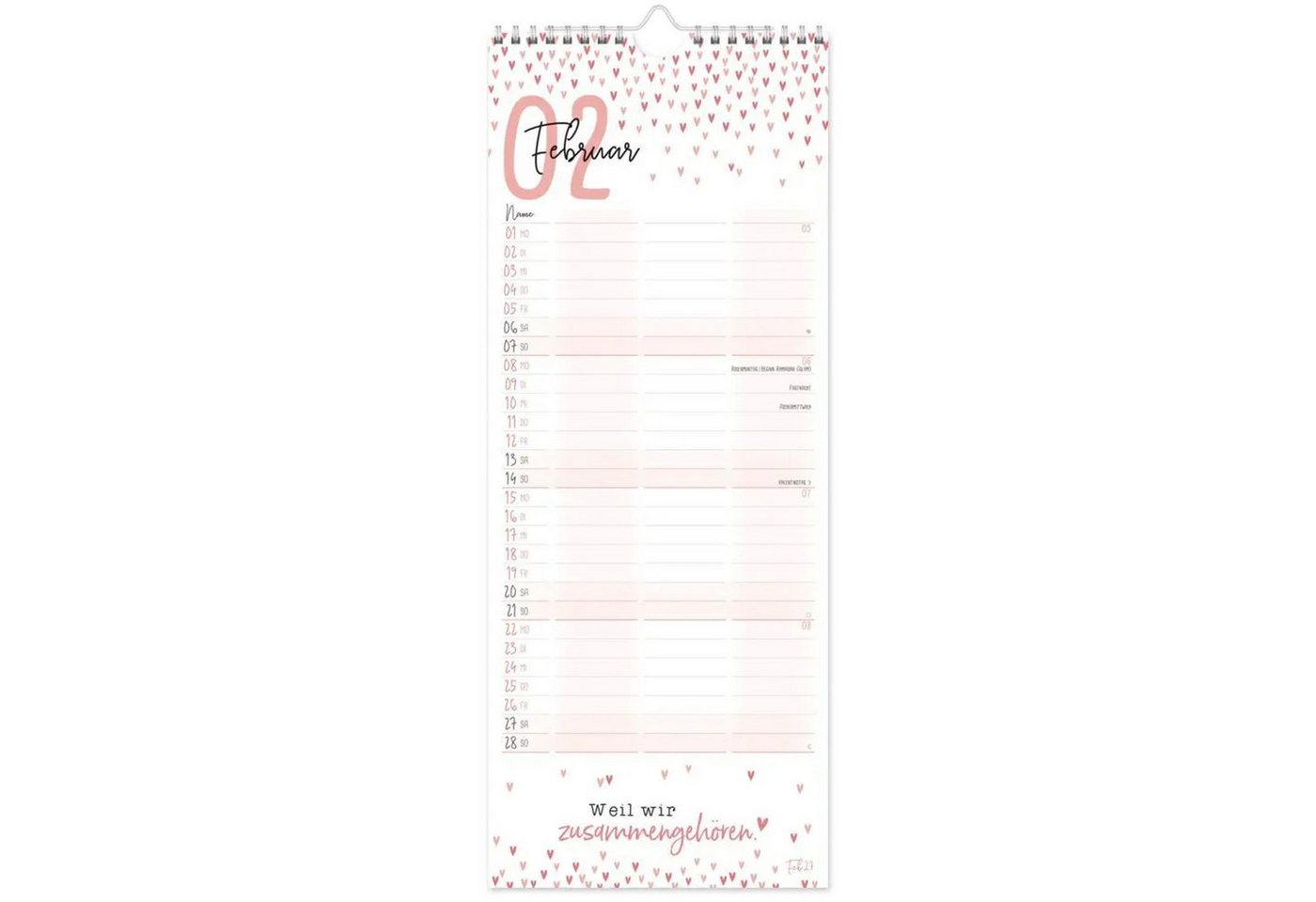 Häfft Wandkalender Du + Ich Kalender für uns Zwei 2027 Bild 3