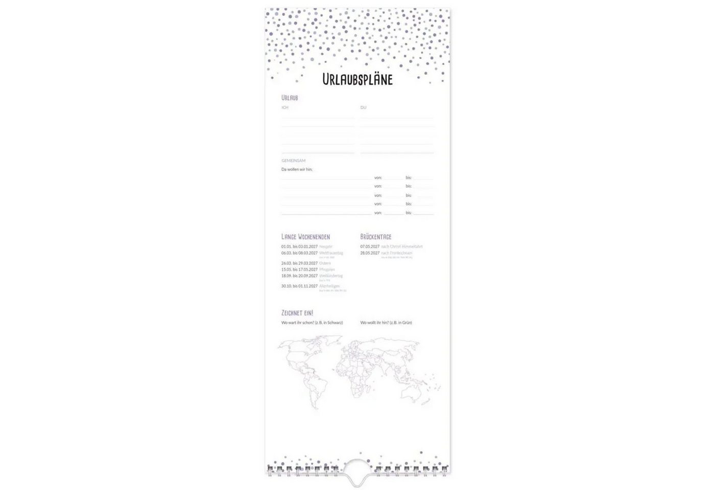 Häfft Wandkalender Du + Ich Kalender für uns Zwei 2027 Bild 5
