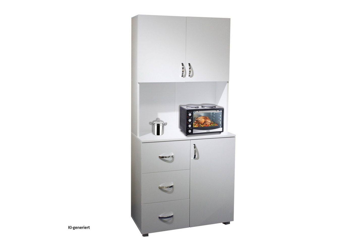 HTI-Living Hochschrank Küchenschrank Weiß Blanca (Stück, 1-St., 1x Schrank Blanca, ohne Dekoration) Küchenbuffet Hochschrank