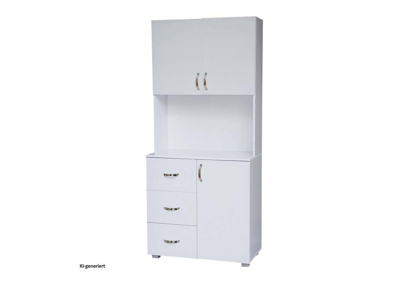 HTI-Living Hochschrank Küchenschrank Weiß Blanca (Stück, 1-St., 1x Schrank Blanca, ohne Dekoration) Küchenbuffet Hochschrank Bild 2