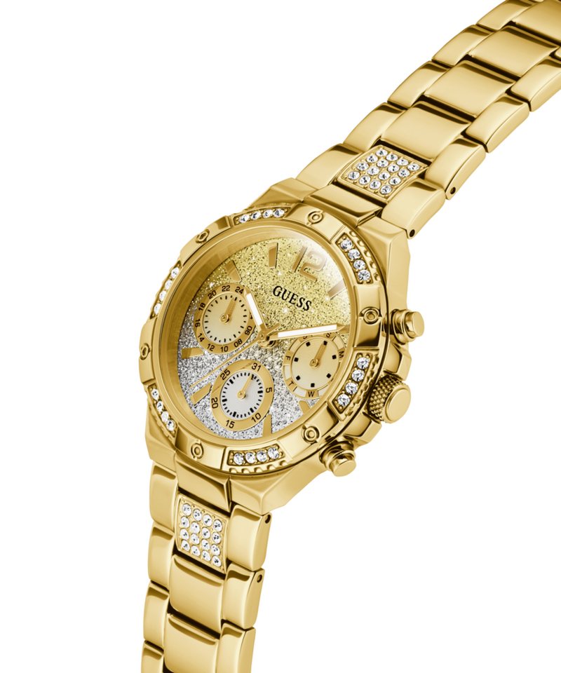 Guess Multifunktionsuhr HARLOW GW0950L2, Quarzuhr, Armbanduhr, Damenuhr, Edelstahlarmband, Datum