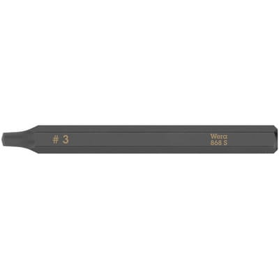 868 S Innenvierkant Bits für Schlagschraubendreher, # 3 x 70mm