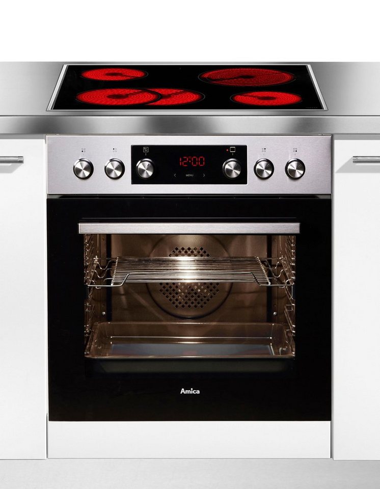Amica Elektro-Herd-Set EHCX 933 110 E, mit 1-fach-Teleskopauszug, Steam Clean, Komfortables Kochen und Backen mit praktischer Unterstützung Bild 5