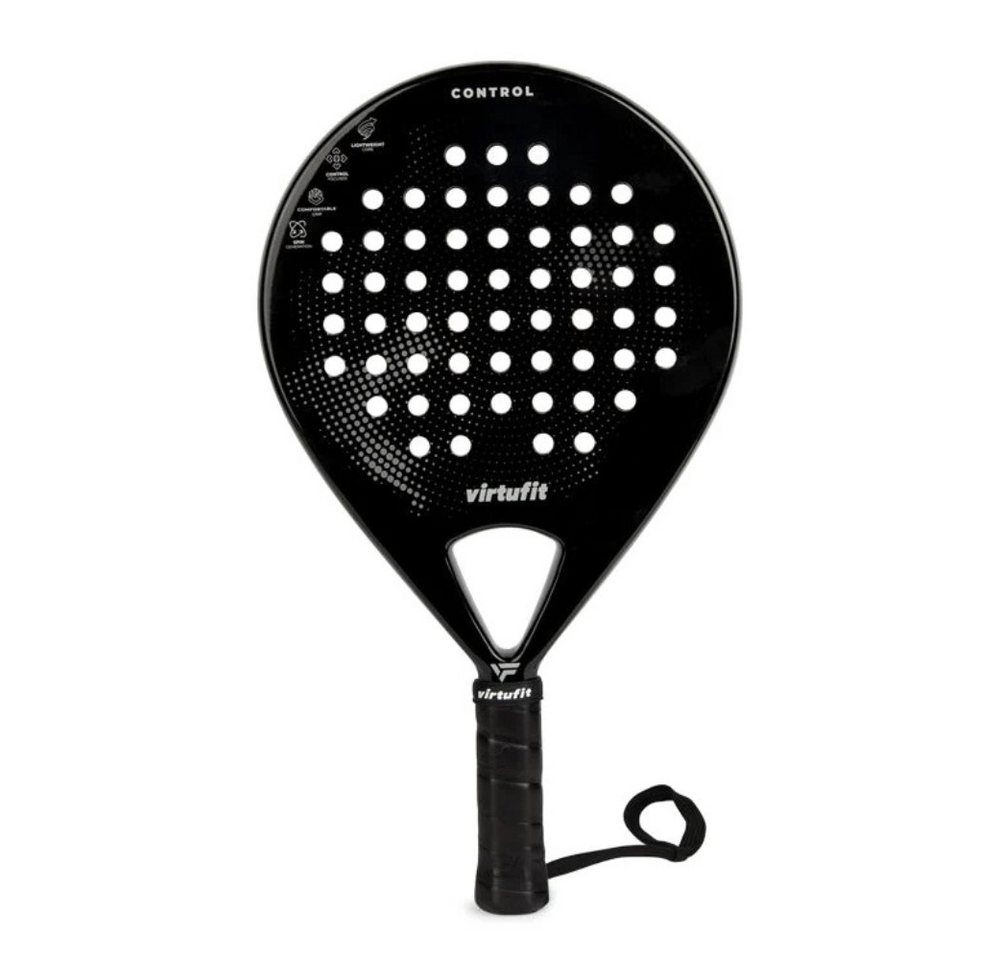 VirtuFit Padelschläger VirtuFit Control Padel-Schläger Schwarz Grau 365 g Rund Glasfaser Bild 2