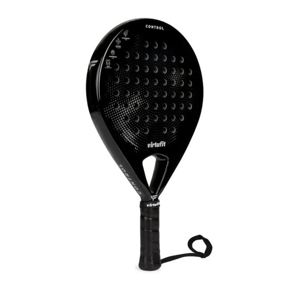 VirtuFit Padelschläger VirtuFit Control Padel-Schläger Schwarz Grau 365 g Rund Glasfaser Bild 3