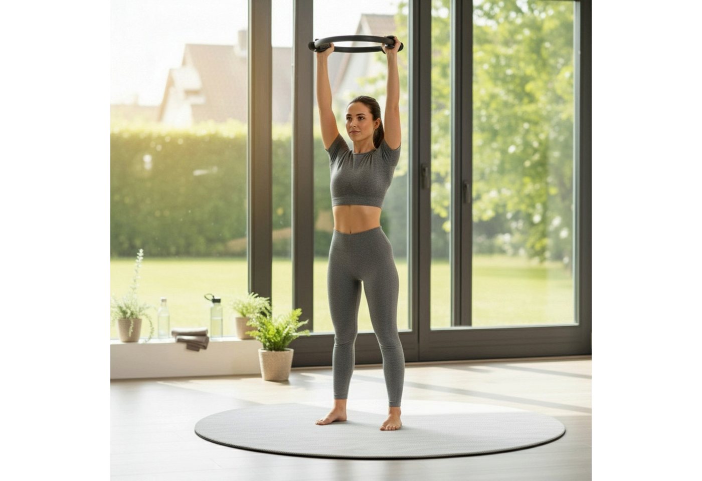 VirtuFit Yoga-Ring VirtuFit Pilates Ring Yoga-Ring mit Griffen für Beine, Arme und Rücken