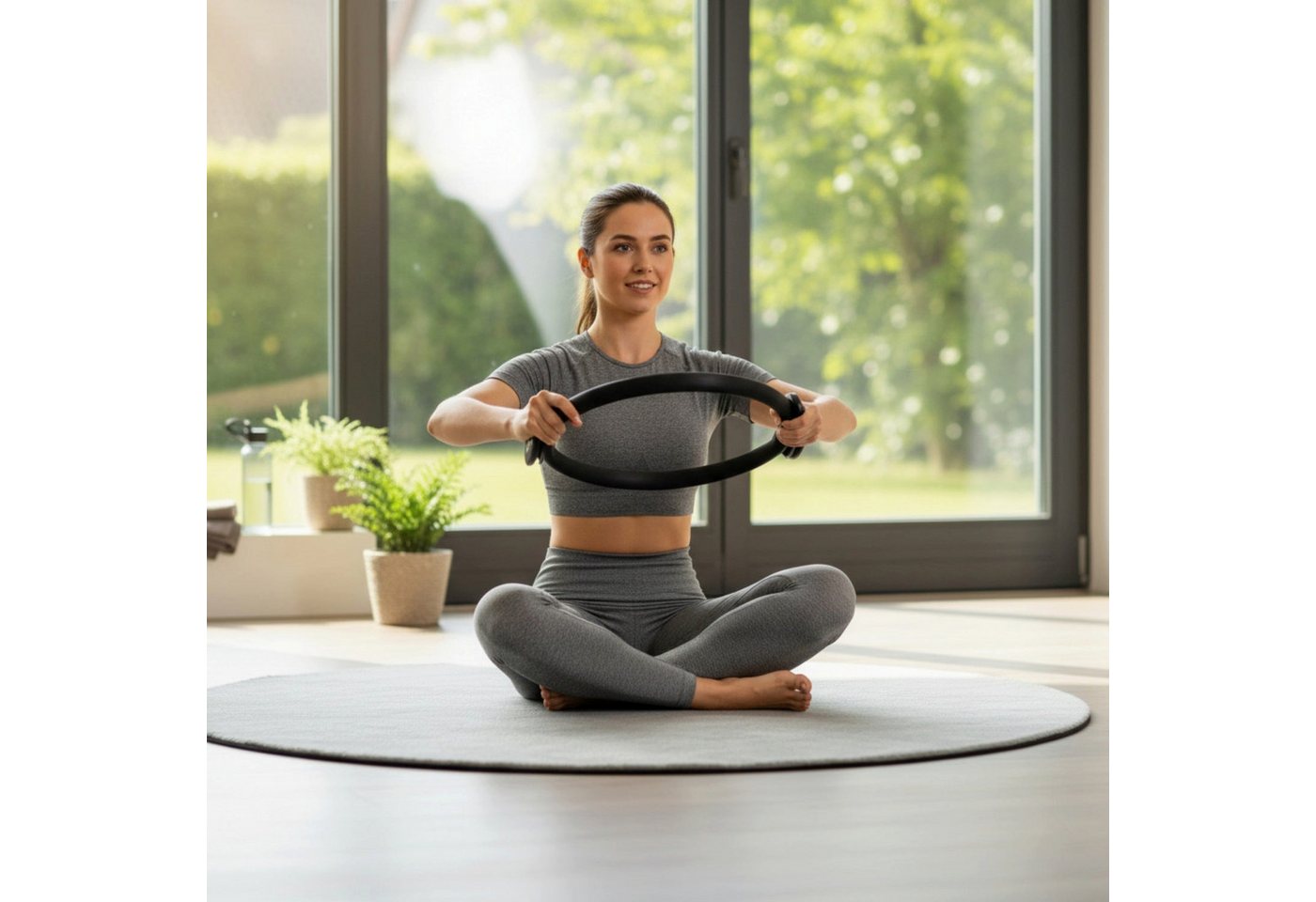 VirtuFit Yoga-Ring VirtuFit Pilates Ring Yoga-Ring mit Griffen für Beine, Arme und Rücken Bild 4