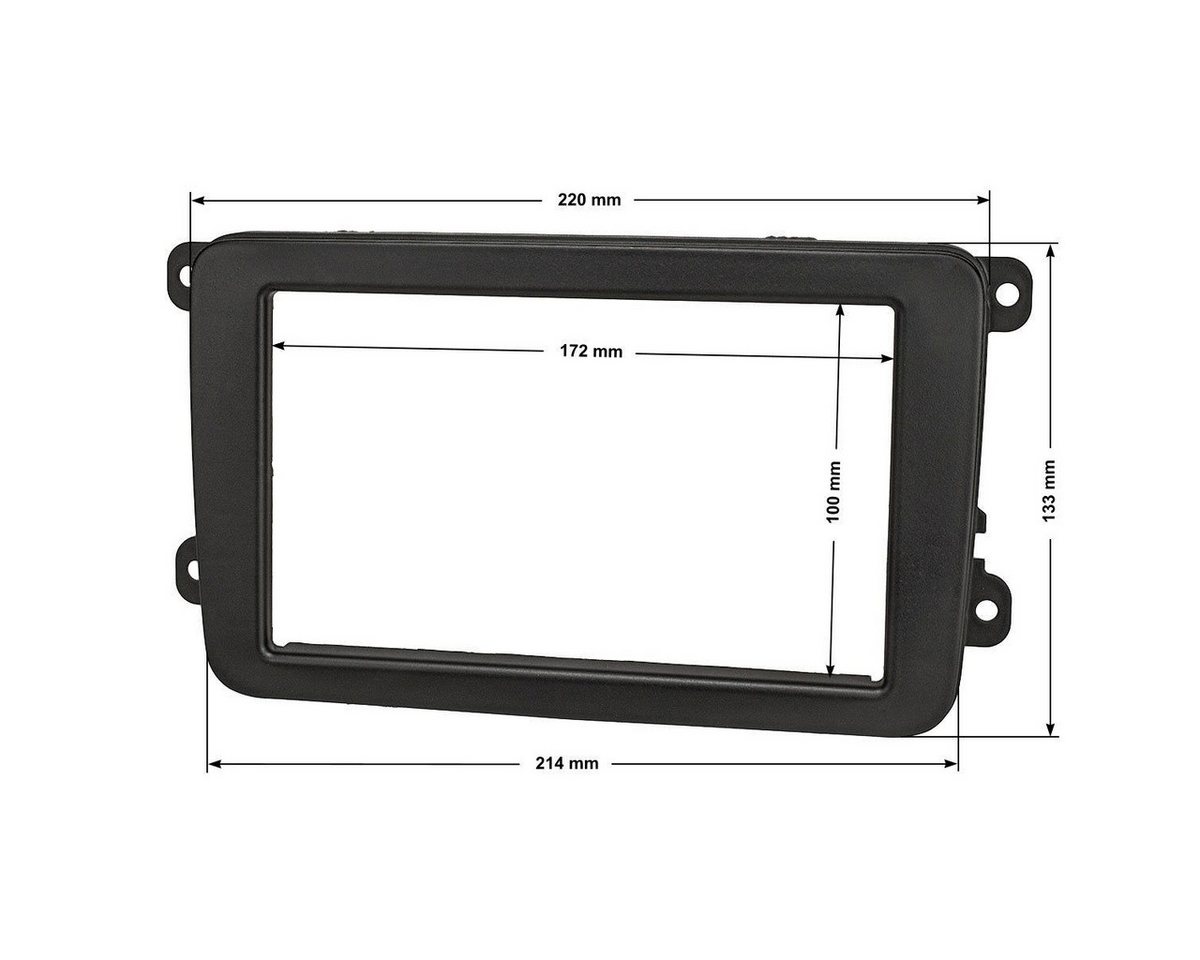 tomzz Audio Doppel DIN Radioblende passt für VW Golf 5 6 Touran Polo Passat Caddy Autoradio Bild 2