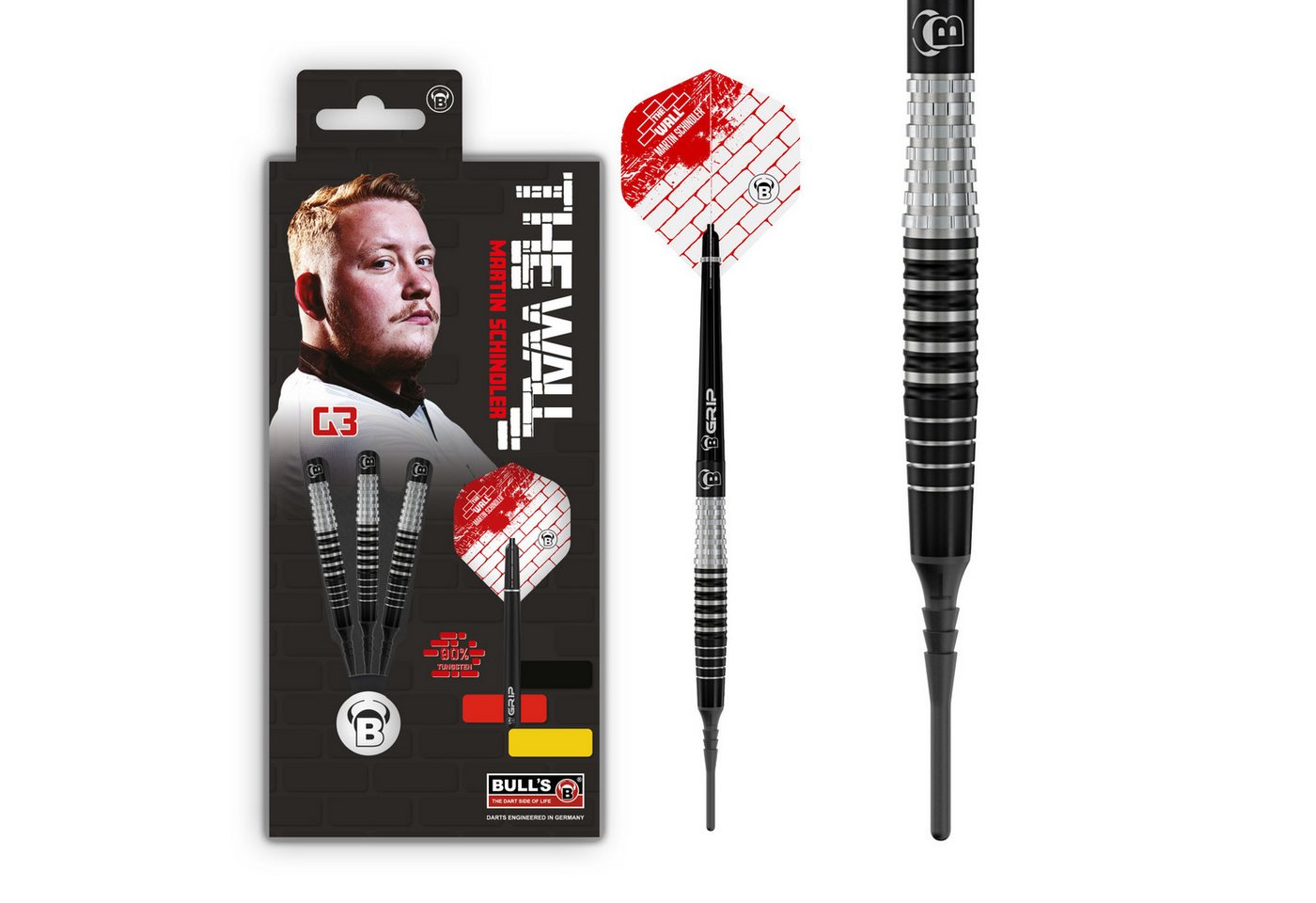 BULL'S Dartpfeil Martin Schindler Generation 3 Softdart 20g, Einsteiger Dartpfeil Soft Dart Darts Bild 2