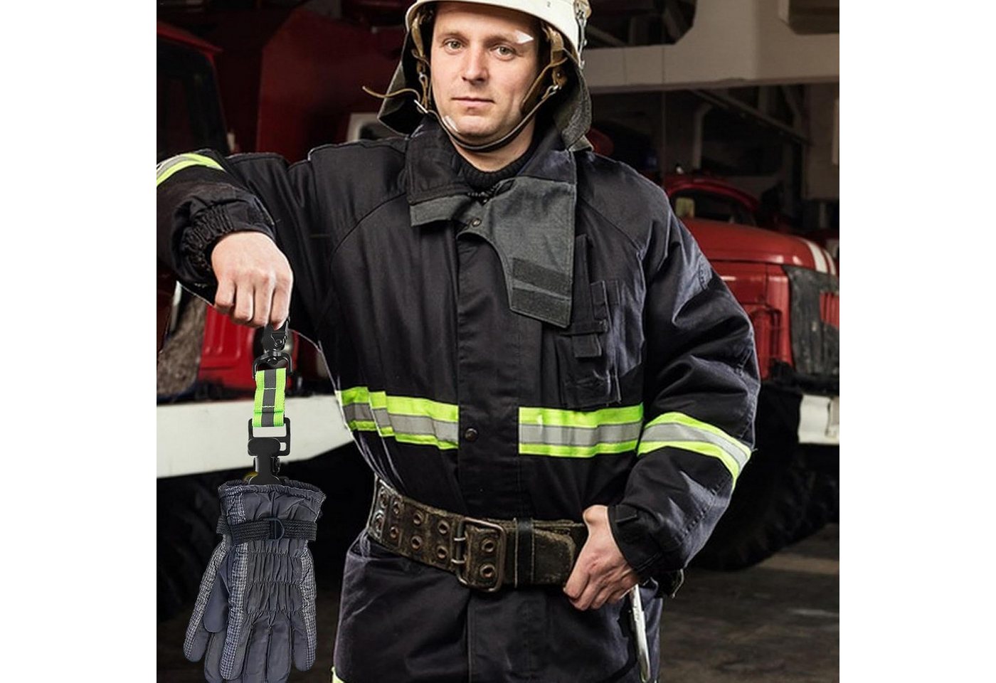 FELIXLEO Arbeitshandschuhe Feuerwehr Handschuhhalter, Reflektierende Streifen Handschuh Clip (1-St) Bild 2