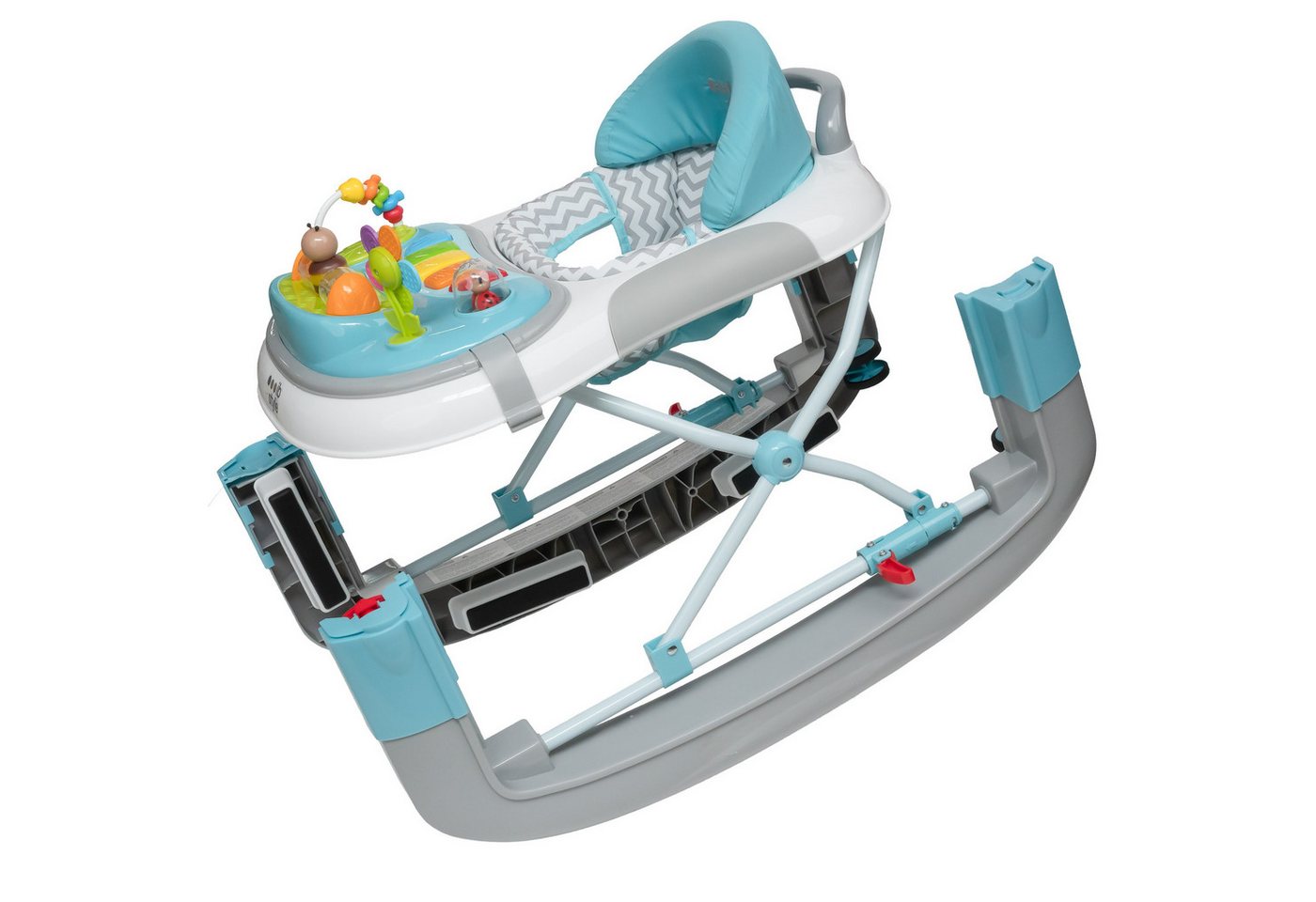 ib style Lauflernhilfe Wave Babywalker Mint, Lauflernwagen mit Schaukelfunktion & elektronischem Spielelement