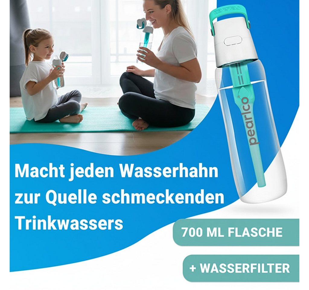 PerloPur Trinkflasche Trinkflasche SOLID mit Filter 0,7 Liter mint Bild 5